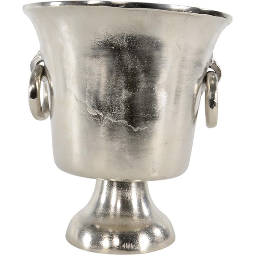 Lesli Living wijnkoeler Brush - zilver - Ø25x27cm