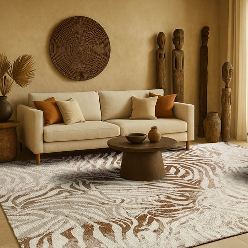 Lola&Moi vloerkleed Savannah - bruin -240x340cm - vtwonen shop