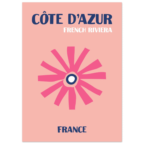 Artfulprints  Frankrijk - Cote d'Azur   poster 50x70 cm - vtwonen shop