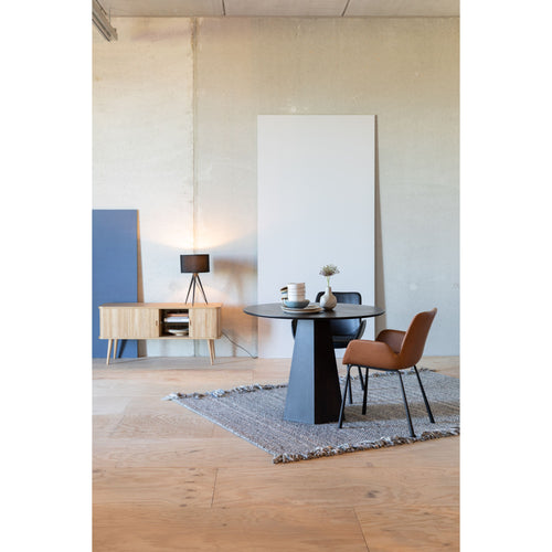 Zuiver Brit LL Eetkamerstoelen armleuning Zwart - Set van 2 - vtwonen shop