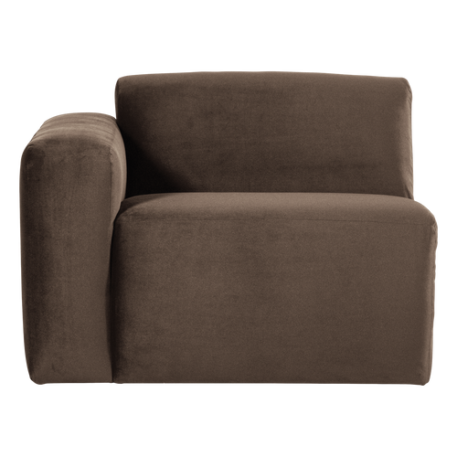 WOOOD 1-zits bank arm links Mojo Base - Velvet - Bruin - 74x105x97
