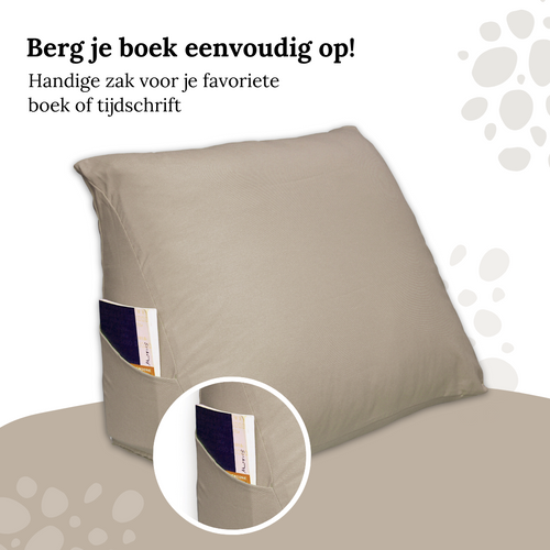 Ten Cate leeskussen - inclusief kussensloop - zand