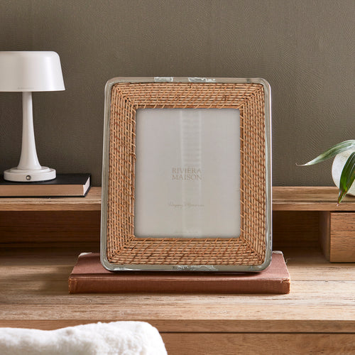 Rivièra Maison Kubu Photo Frame 20x25 - Staal, MDF, Rotan, Glas - Naturel - vtwonen shop