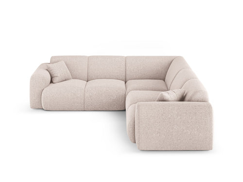 Cosmopolitan Design Symmetrische hoekbank Nolio 5-zits, chenille beige - 252x252x72cm