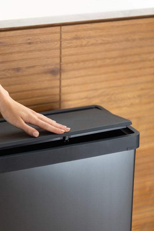 Curver Verto High - Prullenbak 54L - Grijs Blauw - 44x27x69cm - vtwonen shop