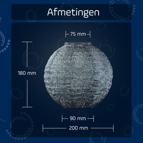 Lumiz solar lampion - folia rond - 320 cm - grijs blauw - vtwonen shop