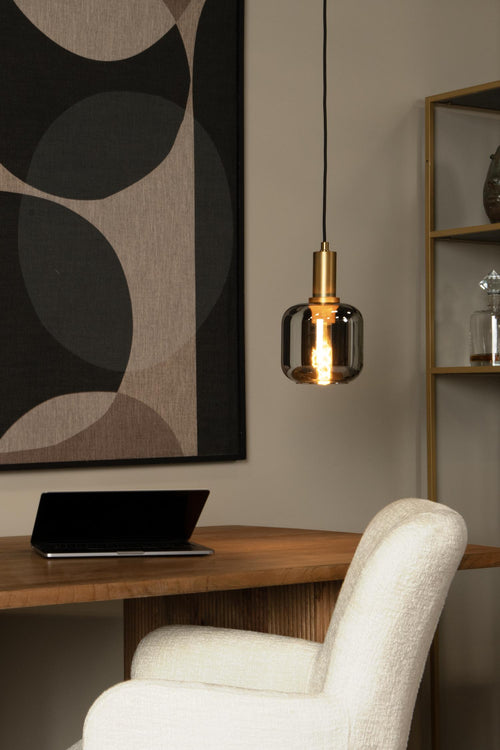 Lucide hanglamp JOANET - 1xE27 - Fumé - vtwonen shop