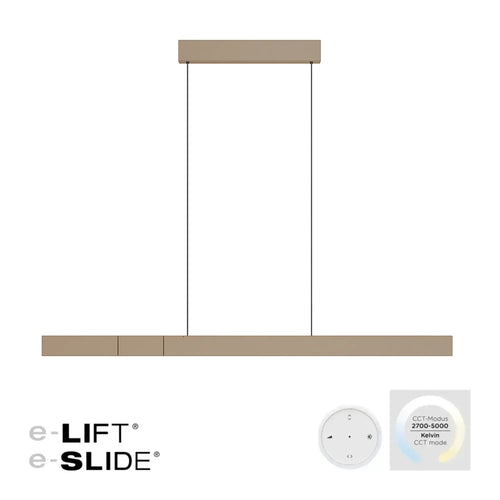 Neuhaus PURE hanglamp e-Lift - 3 lichts - 200  x 240   cm - champagne - vtwonen shop