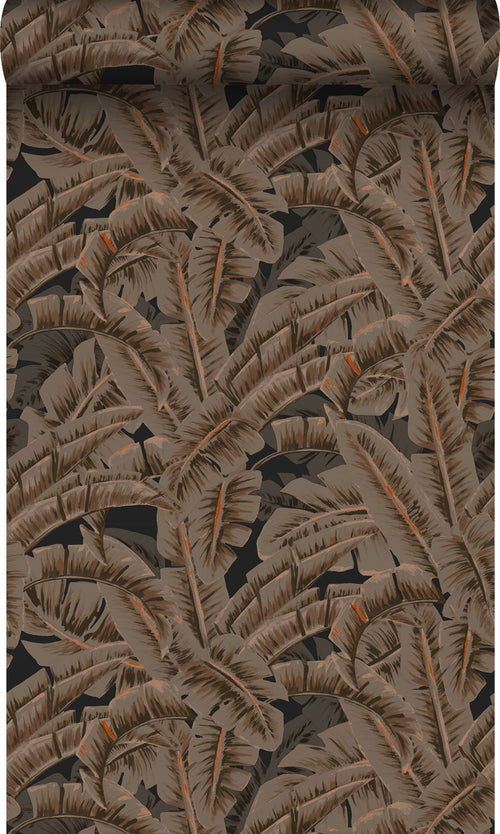 Origin Wallcoverings behang palmbladeren roest bruin - 53 cm x 10.05 m - 347441