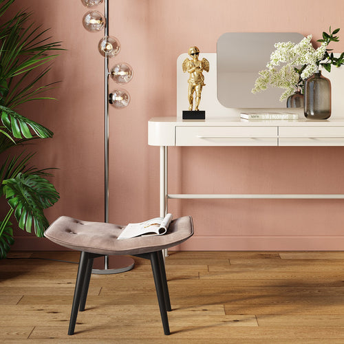 Kare Design Voetsteun Vicky fluweel grijs