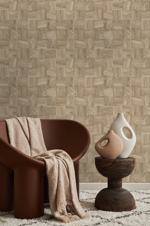 Origin Wallcoverings behang sloophout motief beige - 50 x 900 cm - 347930 - vtwonen shop