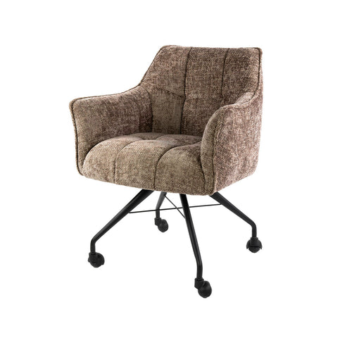 Giga Meubel Eetkamerstoel Hoven - Champagne - Incl. Wieltjes - Set van 2 - vtwonen shop