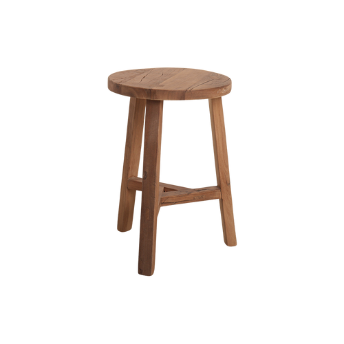 Raw Materials Farmwood houten kruk / bijzettafel - 34x34x50 cm