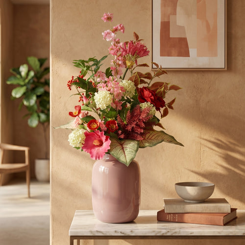 Maxifleur Handgebonden Kunstboeket Juliette Antwerpen 80cm Roze/Rood