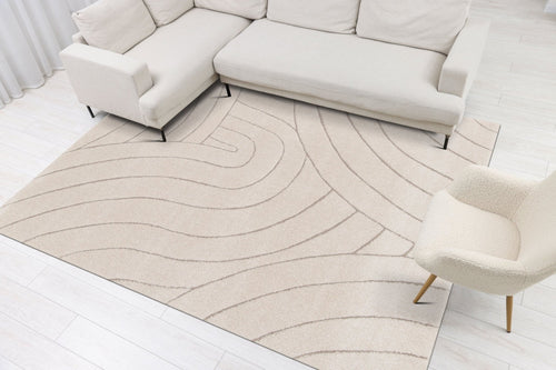 AFK Living vloerkleed  Halo - reliëfeffect - beige - 160 x 230 cm