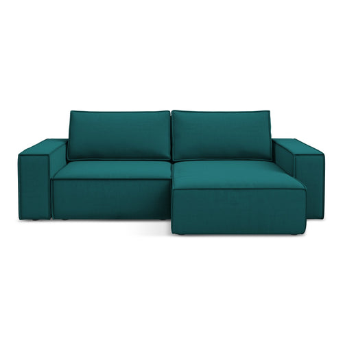 LaMiaSofa hoekbank rechts Livorno - velours - marien - 257x148x82