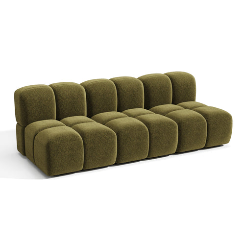 Premium Interiors - Modulaire bank MOSS - fluweel met structuur  234cm