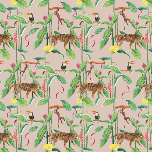 Catchii Behang Tiger Jungle poeder roze