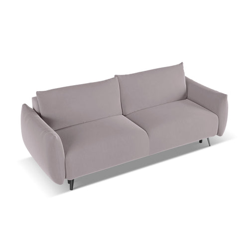 LaMiaSofa 3-zits slaapbank Genova - velours - lavendel - 230x105x86