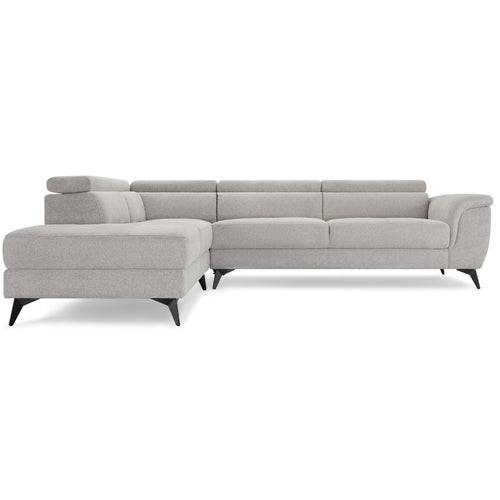 Furnhouse chaise longue bank links Betis - Grijs - Stof - 95x290x90
