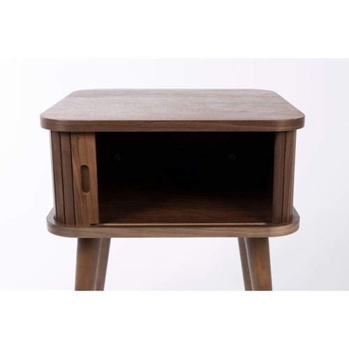 Zuiver Barbier Bijzettafel/ Nachtkastje Hout Walnoot - Bruin