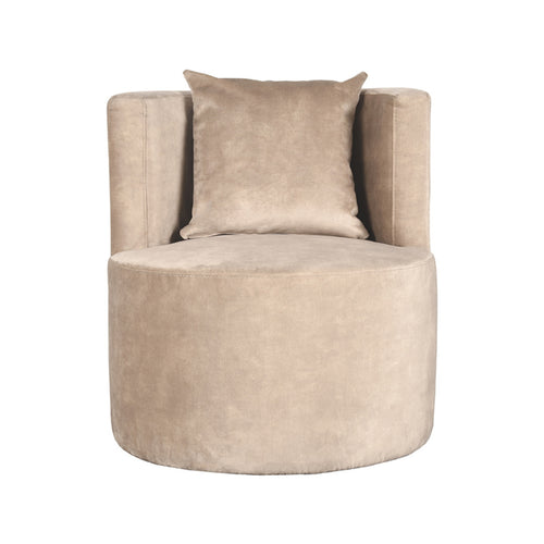 LABEL51 Fauteuil Evy - Zand Velvet - 65x65x75cm