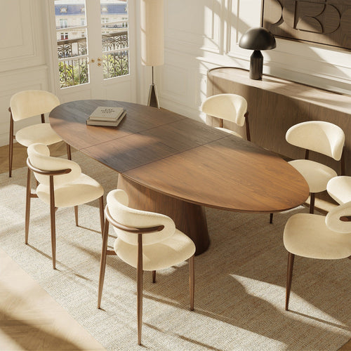 Premium Interiors - Set van 2 stoelen LINA - krullend fluweel crème 52cm