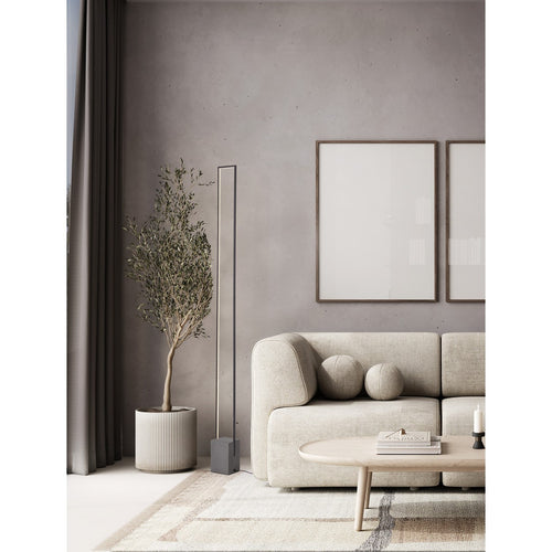Nova Luce LITHOS Geïntegreerde LED-vloerlamp, zwart, donker antraciet, LED 26W 1431lm 3000K
