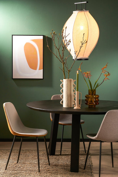 Mica Decorations Pego Hanglamp - H73 x Ø54 cm - Linnen - Off-white - vtwonen shop