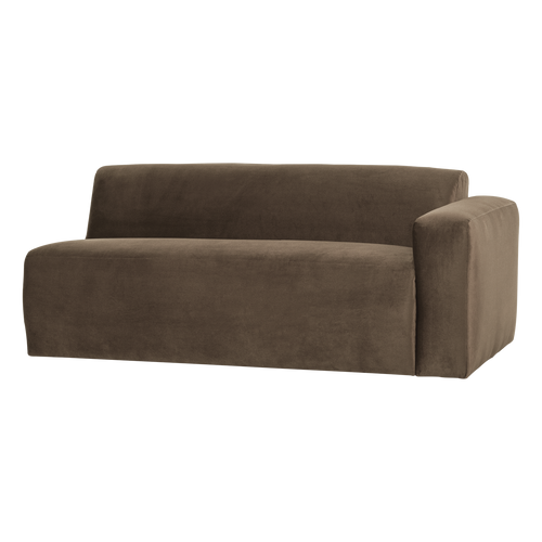WOOOD 2-zits bank arm rechts Mojo Base - Velvet - Taupe - 74x185x97