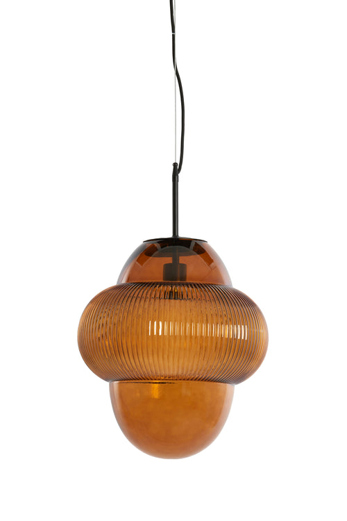 Light & Living hanglamp OVNIS - bruin - Ø35x40cm