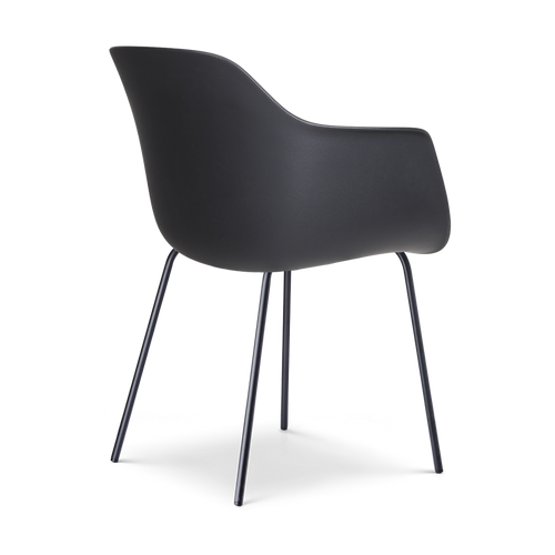 Nolon Nora-Puk Eetkamerstoelen Set van 2 - Zwart - Zwart Onderstel