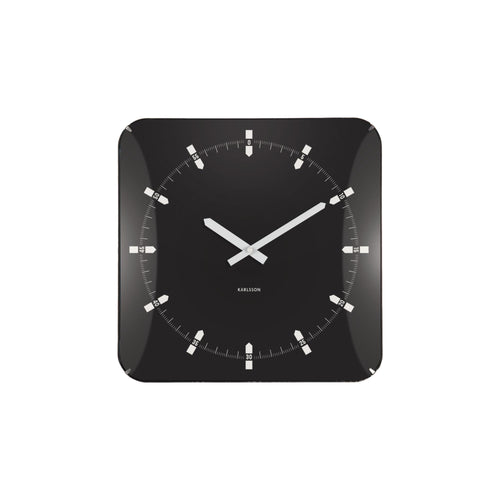 Karlsson wandklok Sucinto Dome Square - zwart - Ø35cm - vtwonen shop