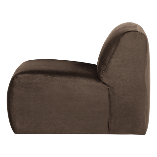 WOOOD 1-zits bank Mojo Base - Velvet - Bruin - 74x84x97
