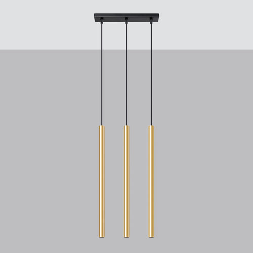 Sollux Lighting Hanglamp PASTELO 3L goud gepolijst - 30x5x90cm