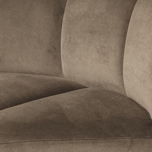 WOOOD eetbank hoek met rugleuning Mojo - Velvet - Khaki - 83x83x83
