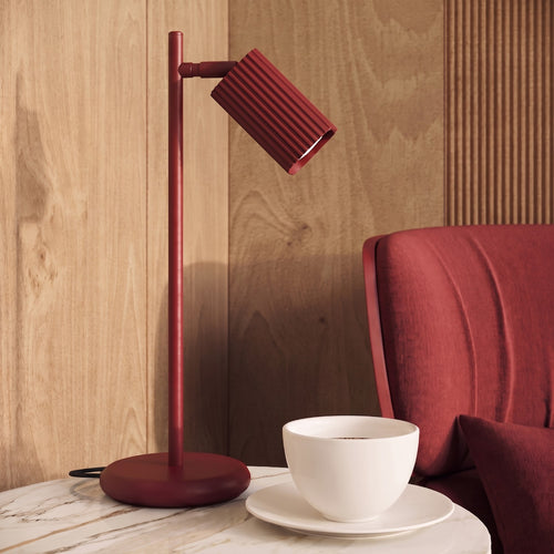 Sollux Lighting Tafellamp RAYO bordeaux - 14,5x14,5x43cm