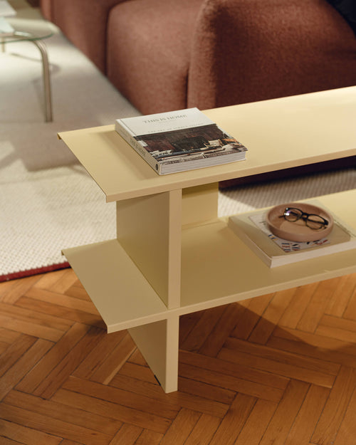 noo.ma Hes lage stellingkast 160 cm - Butter Yellow, metaal