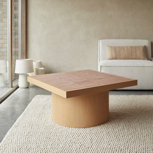 Tikamoon Salontafel in mindihout en keramiek - Naturel - vtwonen shop