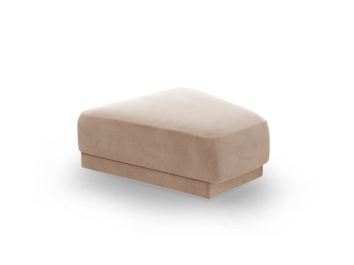Micadoni Poef Miley flueel, cappuccino - 79x88x40cm