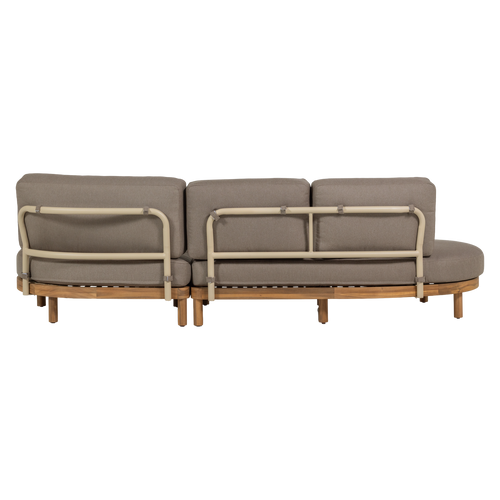 WOOOD loungeset tuin rechts Zinto - Metaal - Zand - 83x300x100