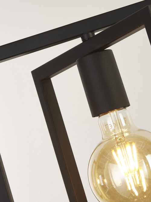 Searchlight hanglamp Plaza - 4 lichts - 113.5  x 150   cm - zwart