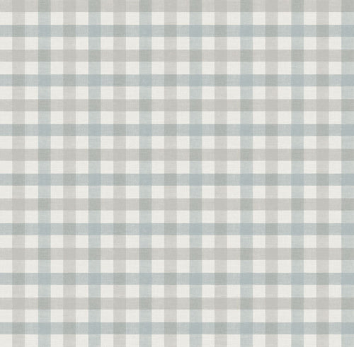 Sanders & Sanders behang ruitjes lichtblauw en beige - 53 cm x 10 m - 641027