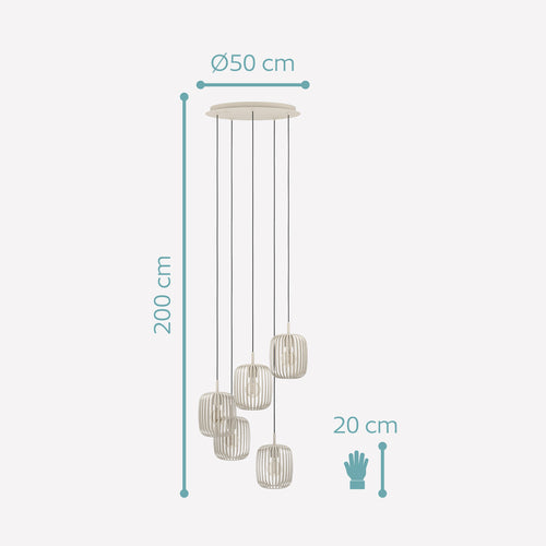 EGLO hanglamp Romazzina - e27 - ø 50 cm - zandkleur - vtwonen shop