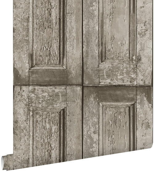 ESTAhome behang paneeldeuren taupe - 53 cm x 10.05 m - 138210