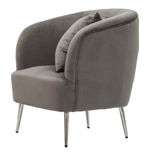 Mauro Ferretti fauteuil - 73x66x78 cm - grijs/zilver