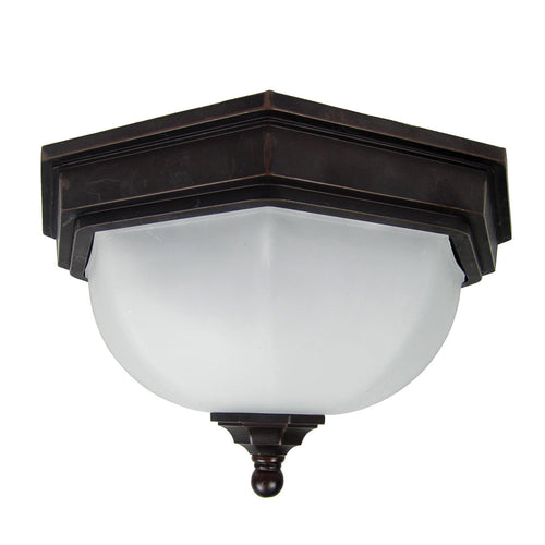 Elstead Fairford - 2 Lichts Badkamer Plafondlamp Brons IP44, E27