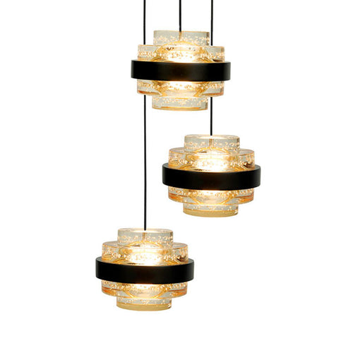 Highlight hanglamp Dynasty - 5 lichts - 34  x 150   cm - amber zwart - vtwonen shop