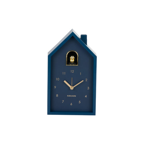 Karlsson wekker Modern Cuckoo Oro - blauw - 15x11.5x20cm