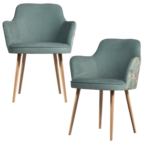 Pip Studio eetkamerstoelen Good - Velvet - Nightingale Groen-Set van 2 - vtwonen shop